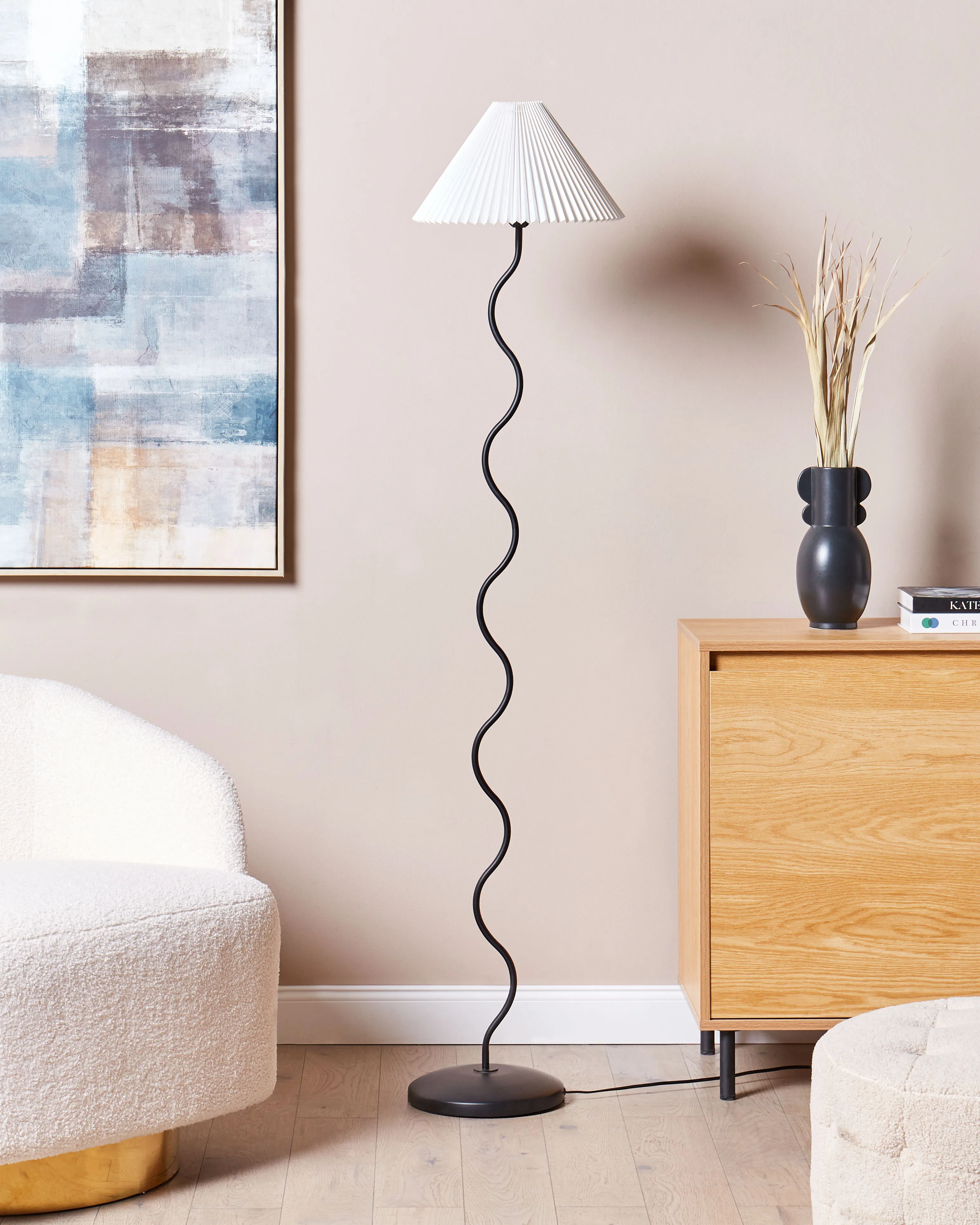 Staande lamp JIKAWO Metaal Zwart
