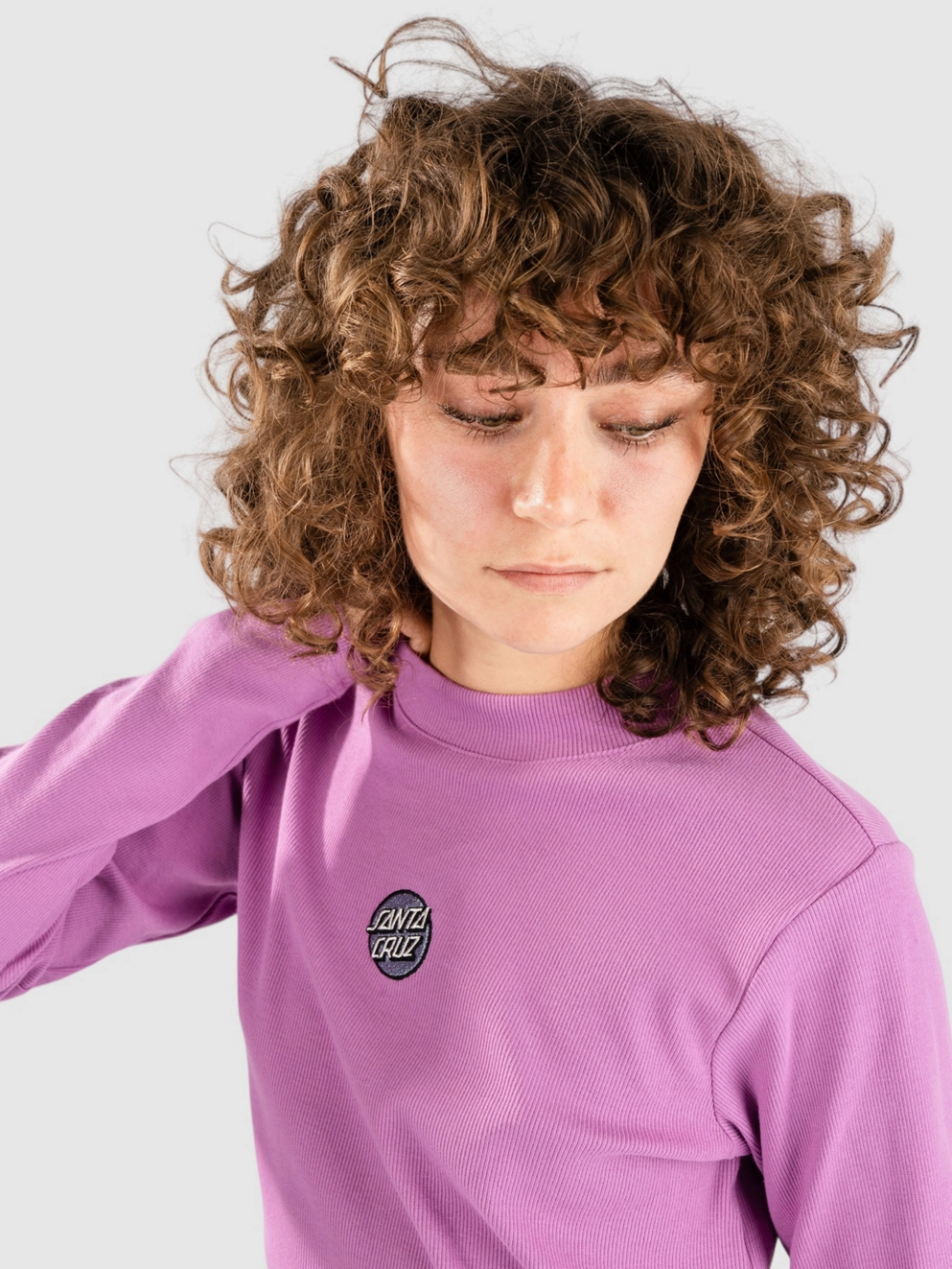 Santa Cruz Other Dot Em Mock Long Sleeve T-Shirt mindful mauve