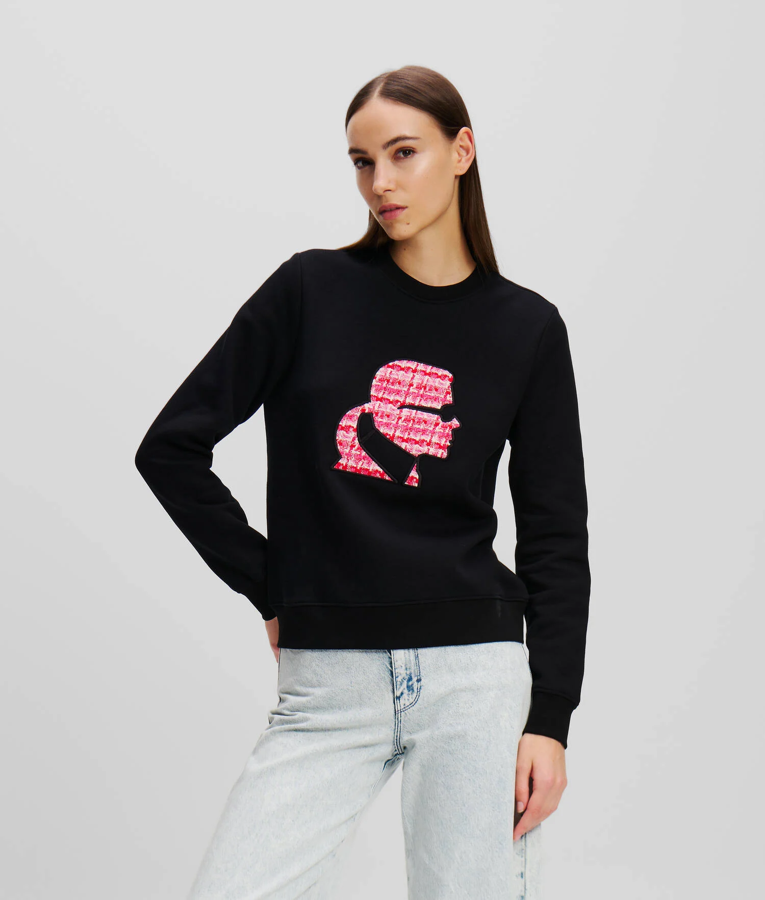 SWEAT-SHIRT BOUCLÉ À L'EFFIGIE DE KARL