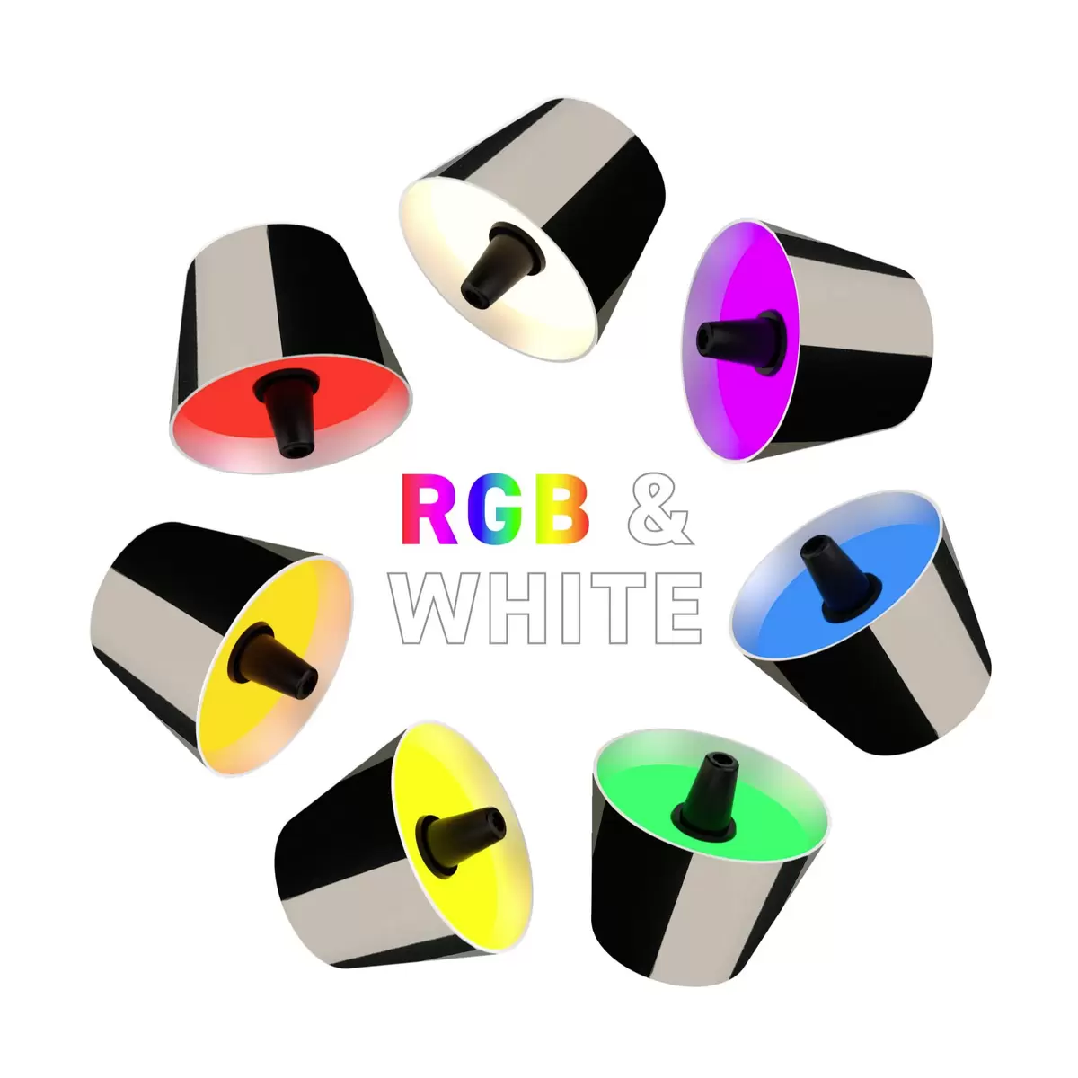 Tischleuchte Sompex Top 2.0 spacegrey RGB Braun