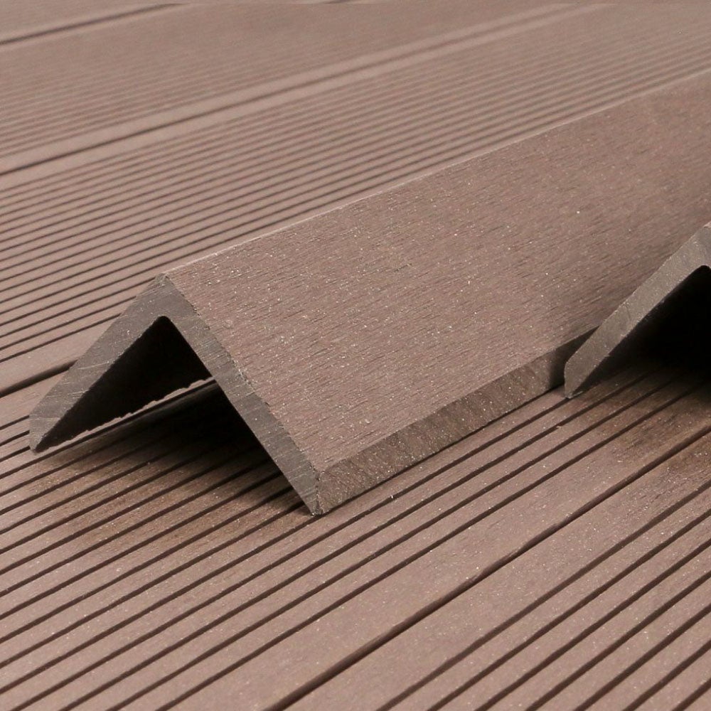 Home Deluxe - WPC FINEA afwerkstrip - donkerbruin, 10 stuks - 110 x 4,5 x 4,5 cm | Afwerkprofiel, afdekstrip, afwerkrail