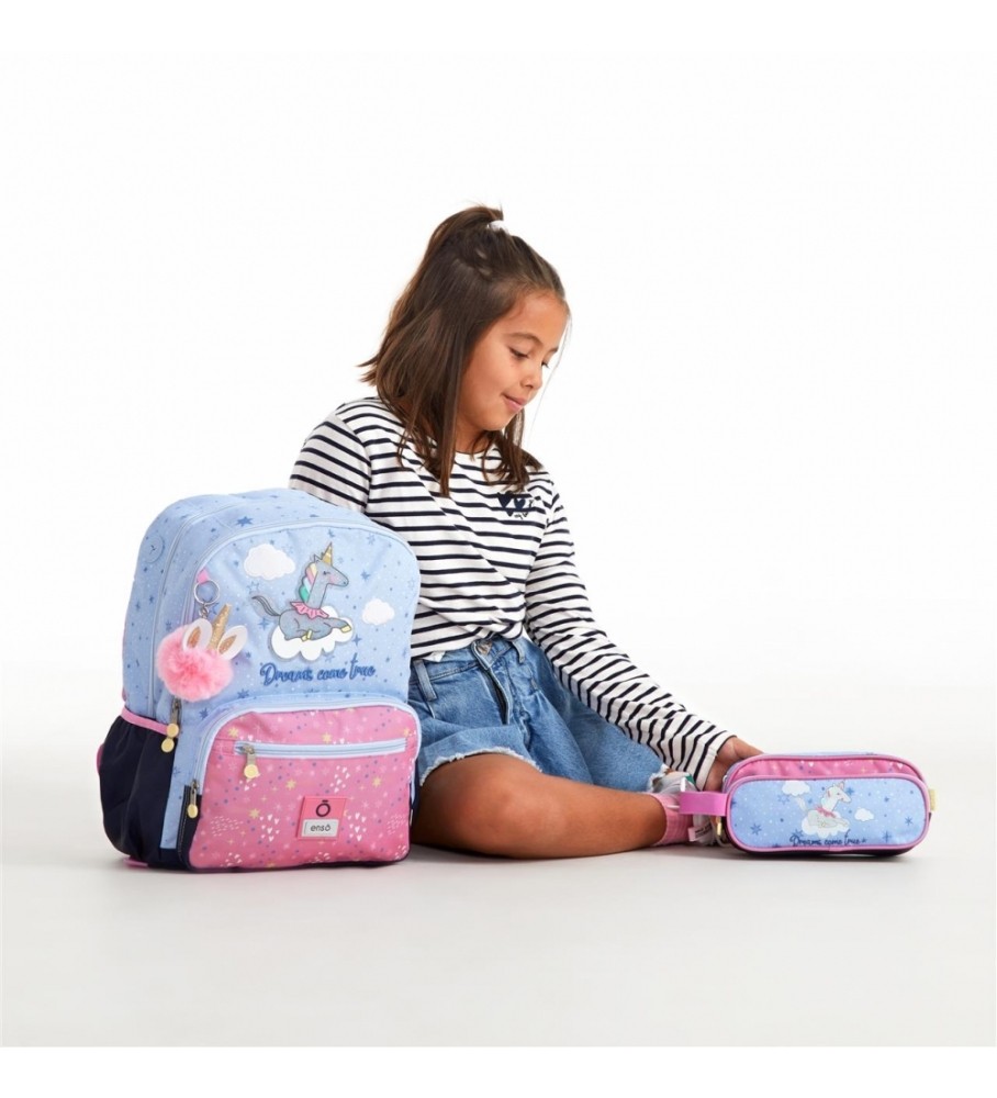 Estojo para lápis multicolorido Enso Dreams come true com cinco compartimentos