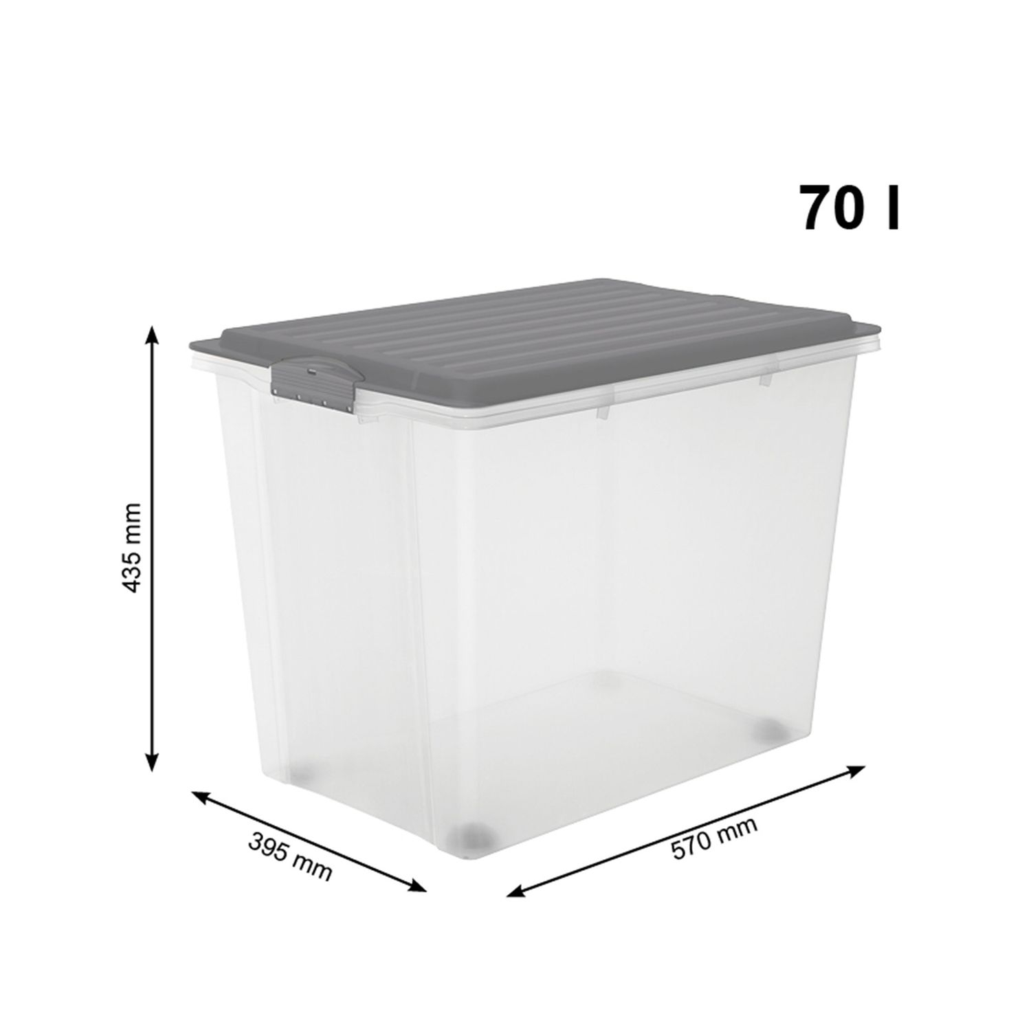 (70l) COMPACT A4 Stapelbox Organizer mit Rollen Aufbewahrungs Behälter (1164908812)