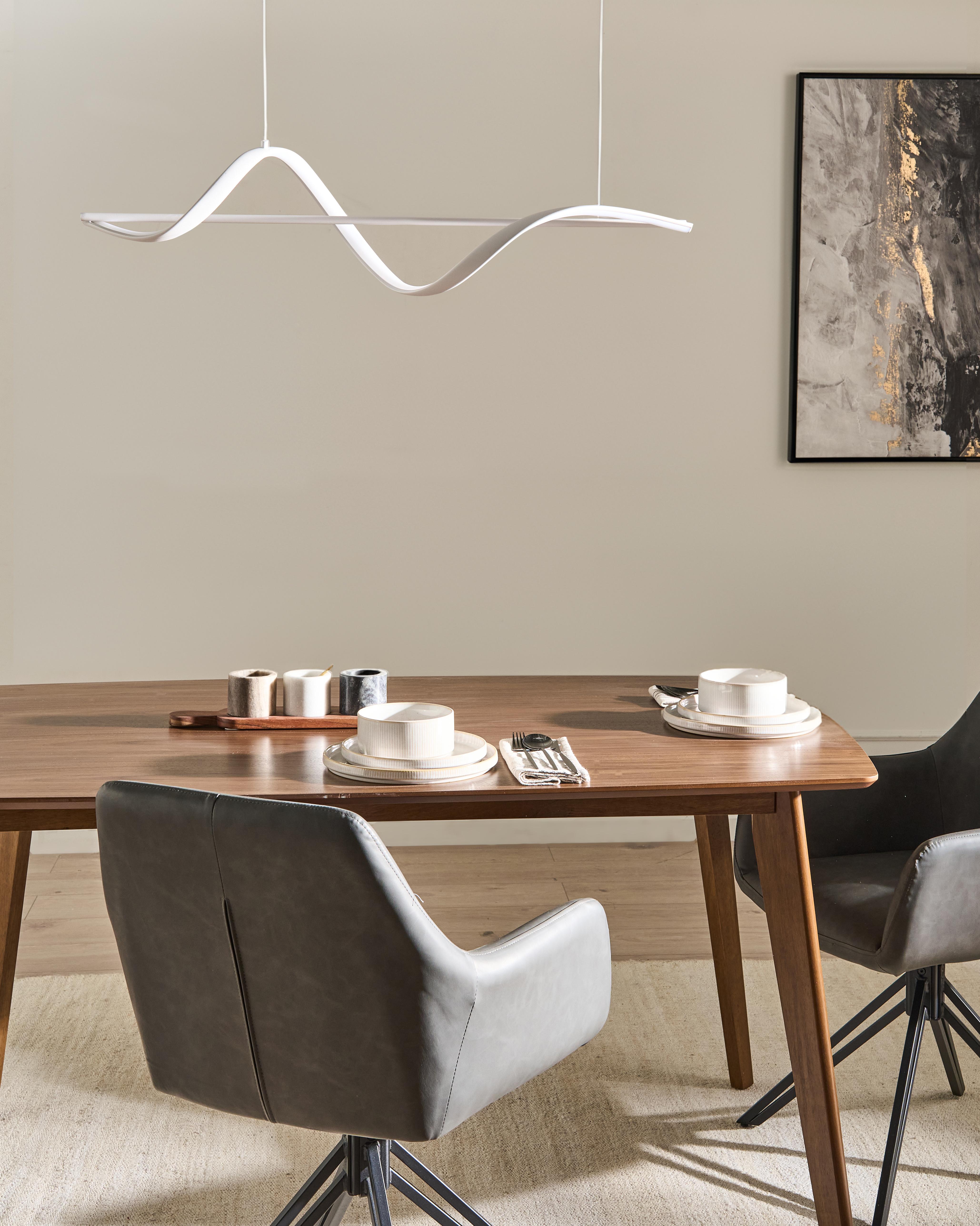 LED hanglamp KHUTTI met afstandsbediening met dimmer Metaal Wit