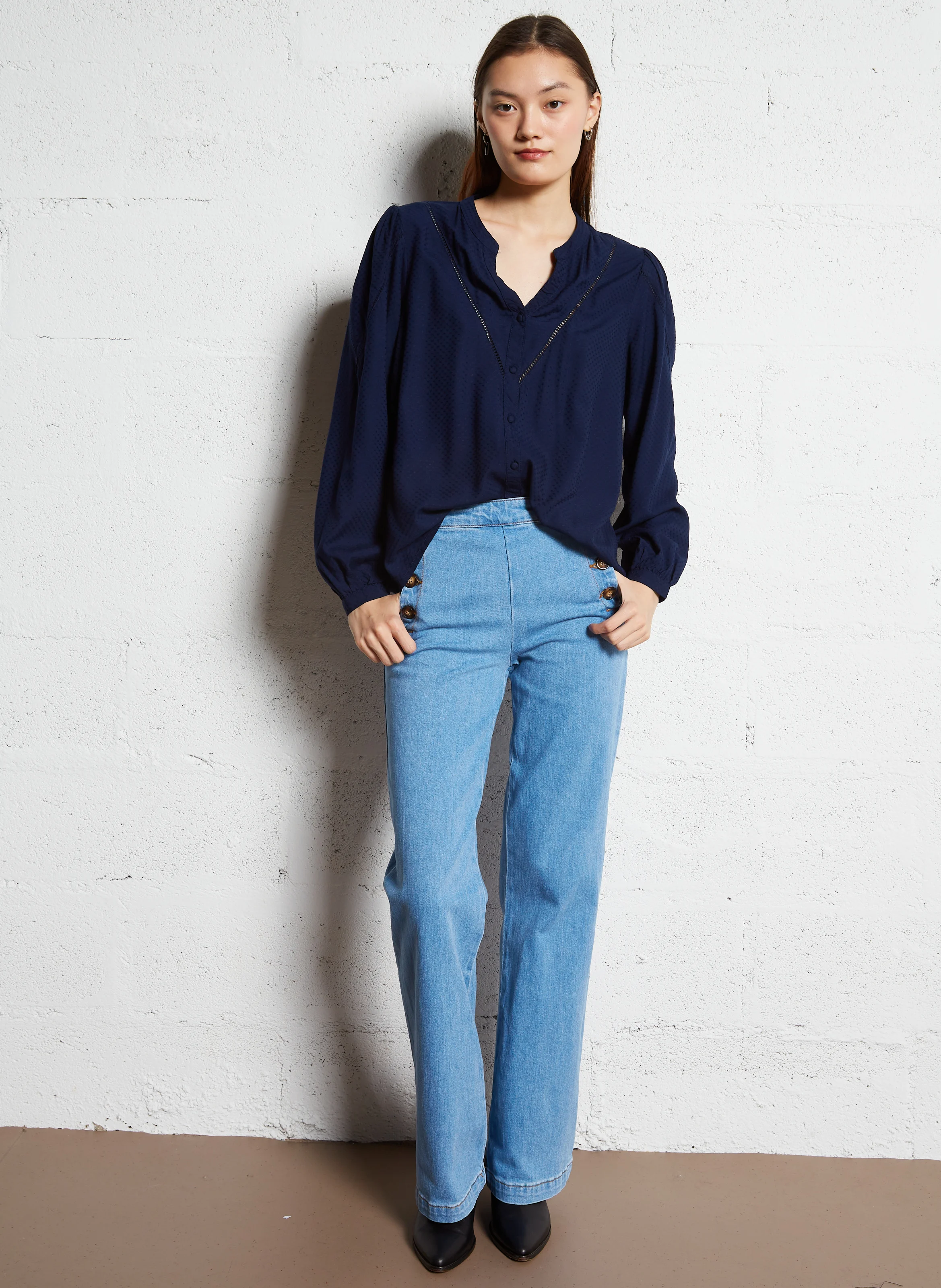 PAULIE - Pantalon droit en velours côtelé | Jean Stone