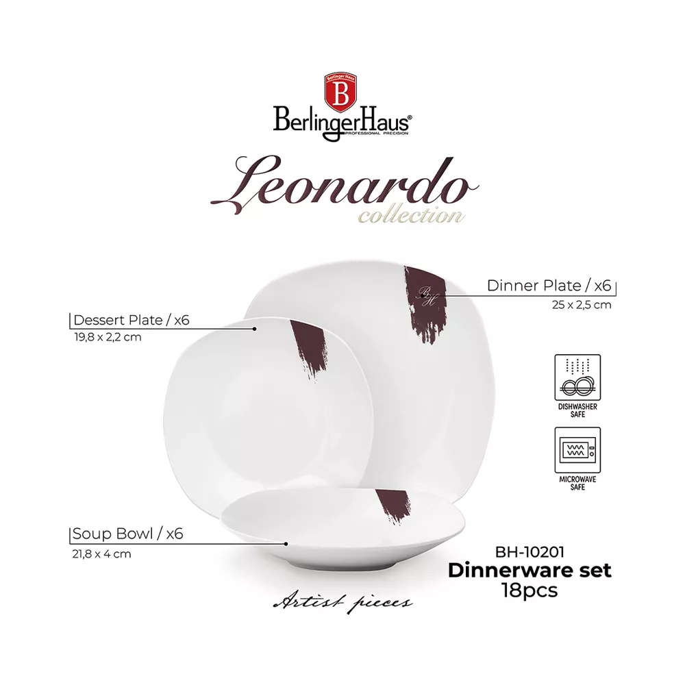Berlinger Haus 18-teiliges Porzellan Teller-Set Leonardo Collection