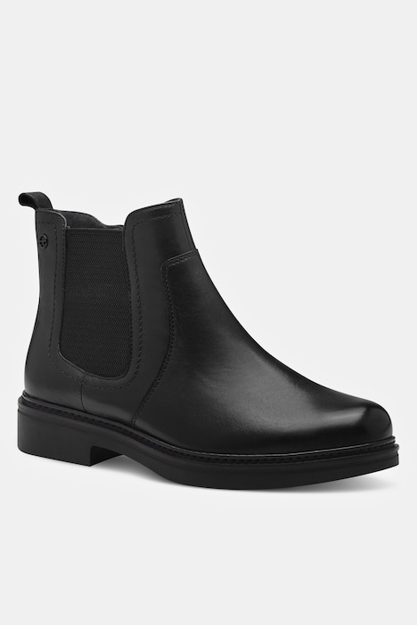 Tamaris Leder-Chelseaboots, Zipper, Wechselfußbett