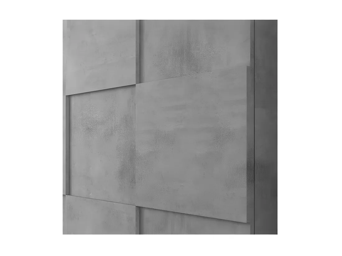 Vaisselier 2 portes Béton ciré clair - TICATO