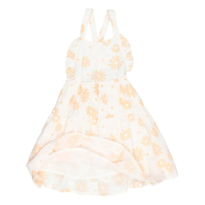 Búho Robe Daisy Gaze de Coton | Blanc