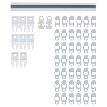 Intensions complete set gordijnrail Plus wit 350 cm