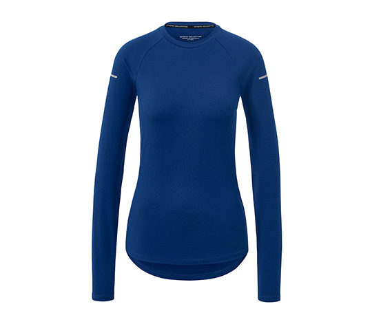 Langarm-Funktionsshirt, blau