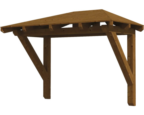 SKAN HOLZ Wismar 1 luifel, notenhout, 258x126 cm