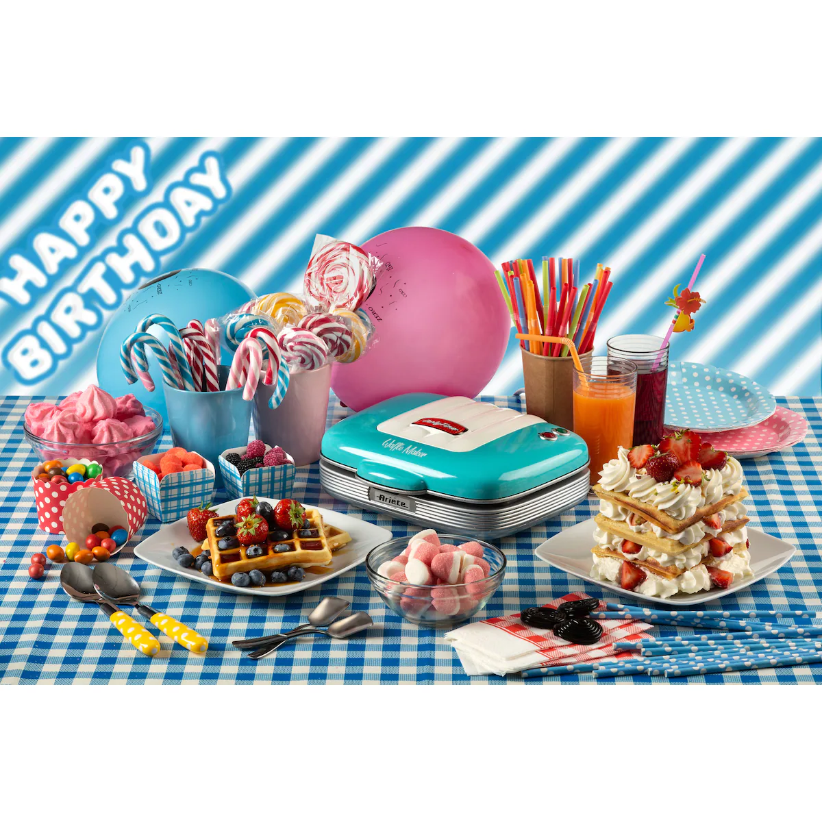 Party Time waffle maker Blue