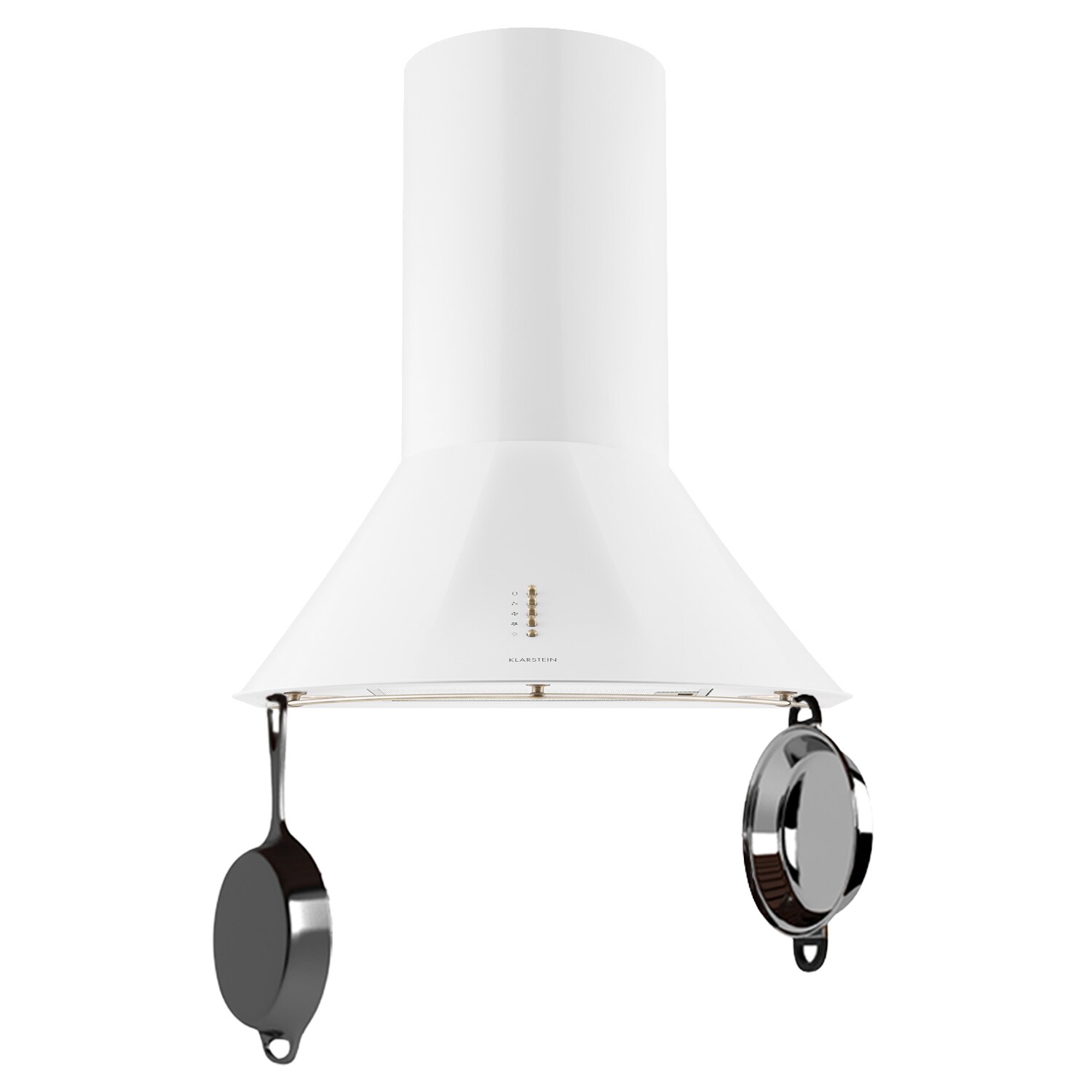 Lumio Primo Retro-Dunstabzugshaube 60cm 490 m³/h LED-Leuchten Weiß