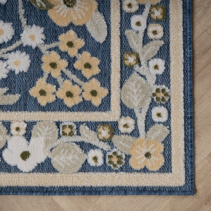 Binnen- & buitenvloerkleed - Bloom Oriental Blauw
