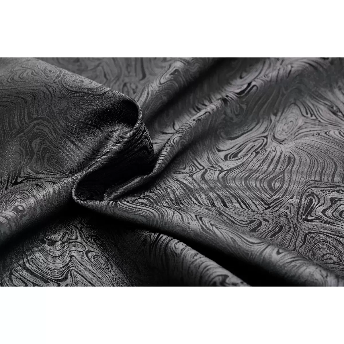 Nachtvorhang Jacquard Moiré Anthrazit
