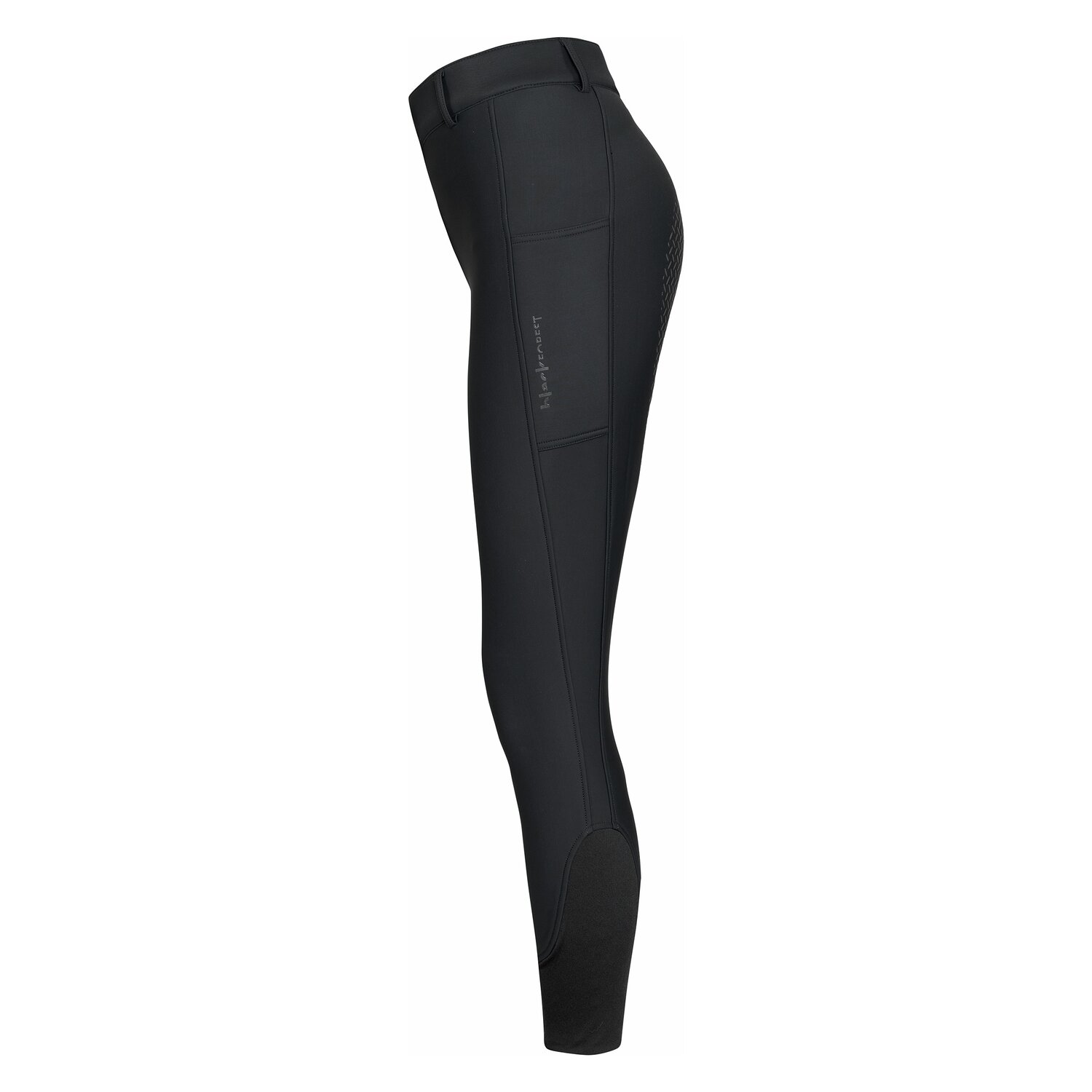 black forest Softshell Grip-Vollbesatz-Reithose  - black