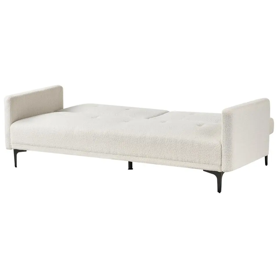 LUCAN - Slaapbank 3-zits - Off-white - Polyester