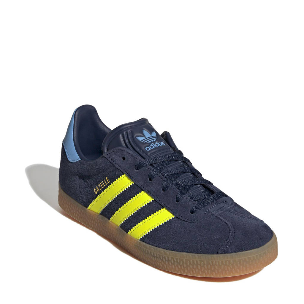adidas Gazellesneakers donkerblauw/geel/gum