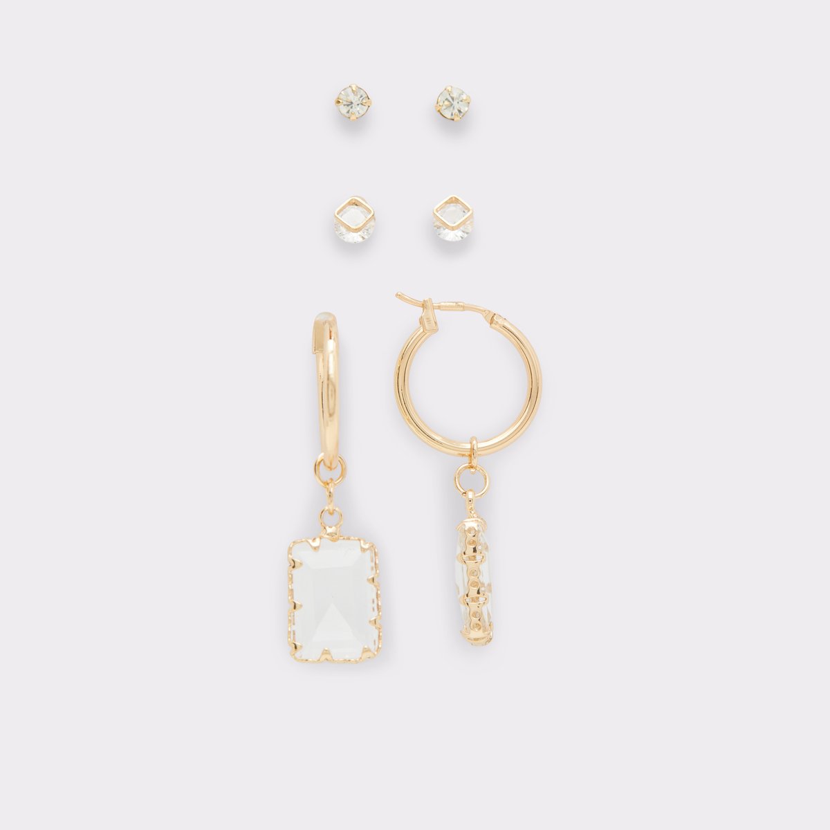 Papalins Gold-Clear Multi Women Earrings