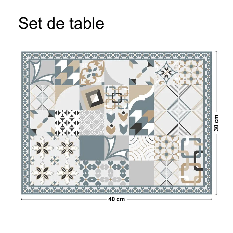 Lot de 4 sets de table L 40xl 30cm - JUST CIMENT DULCE 99deco