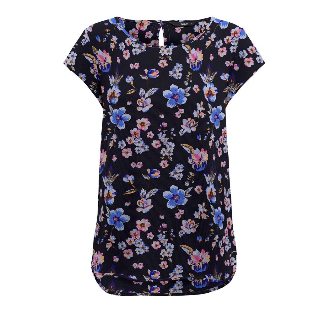 Only Top Marine à fleurs Femme Only Nova