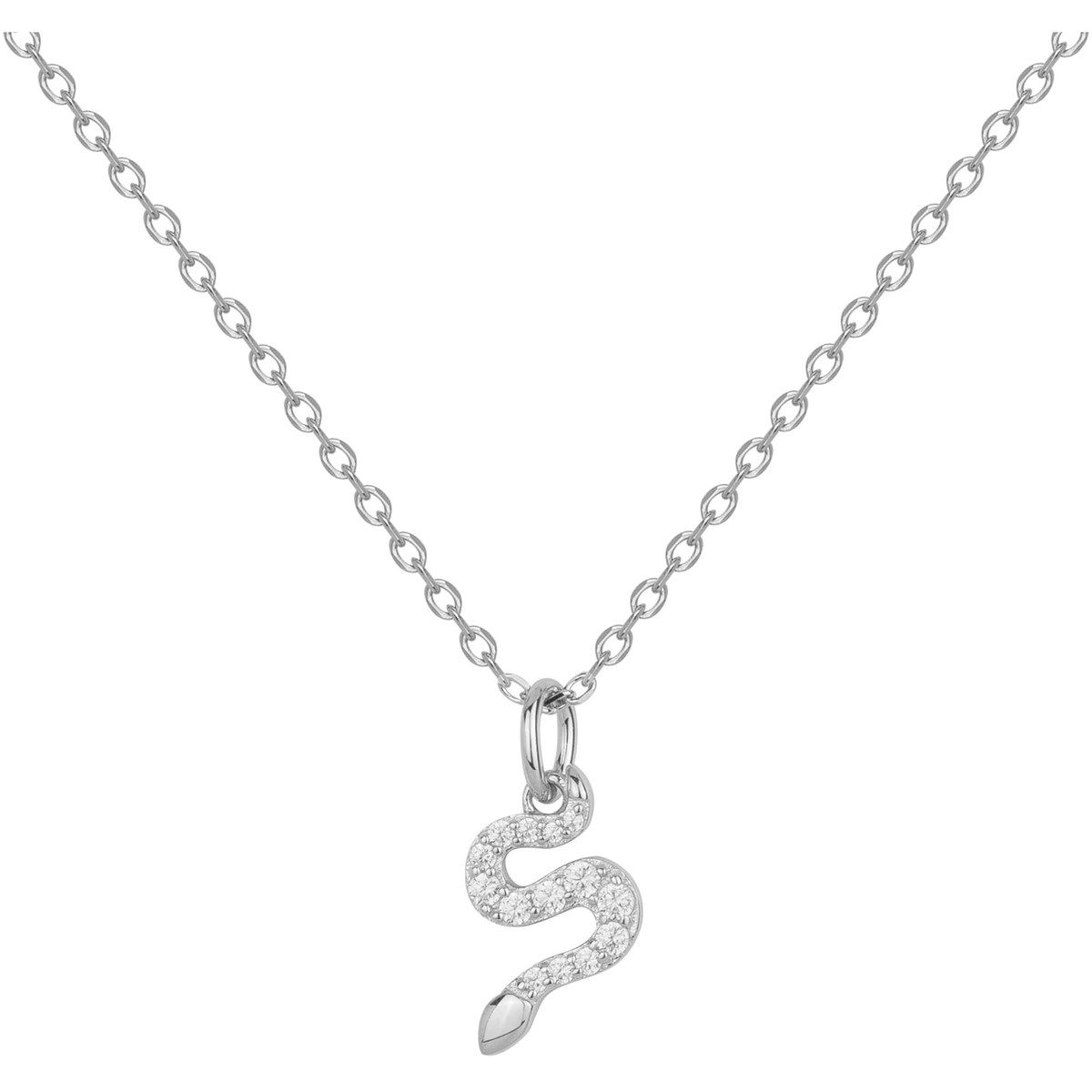 Collier en Argent avec oxyde de zirconium blanc