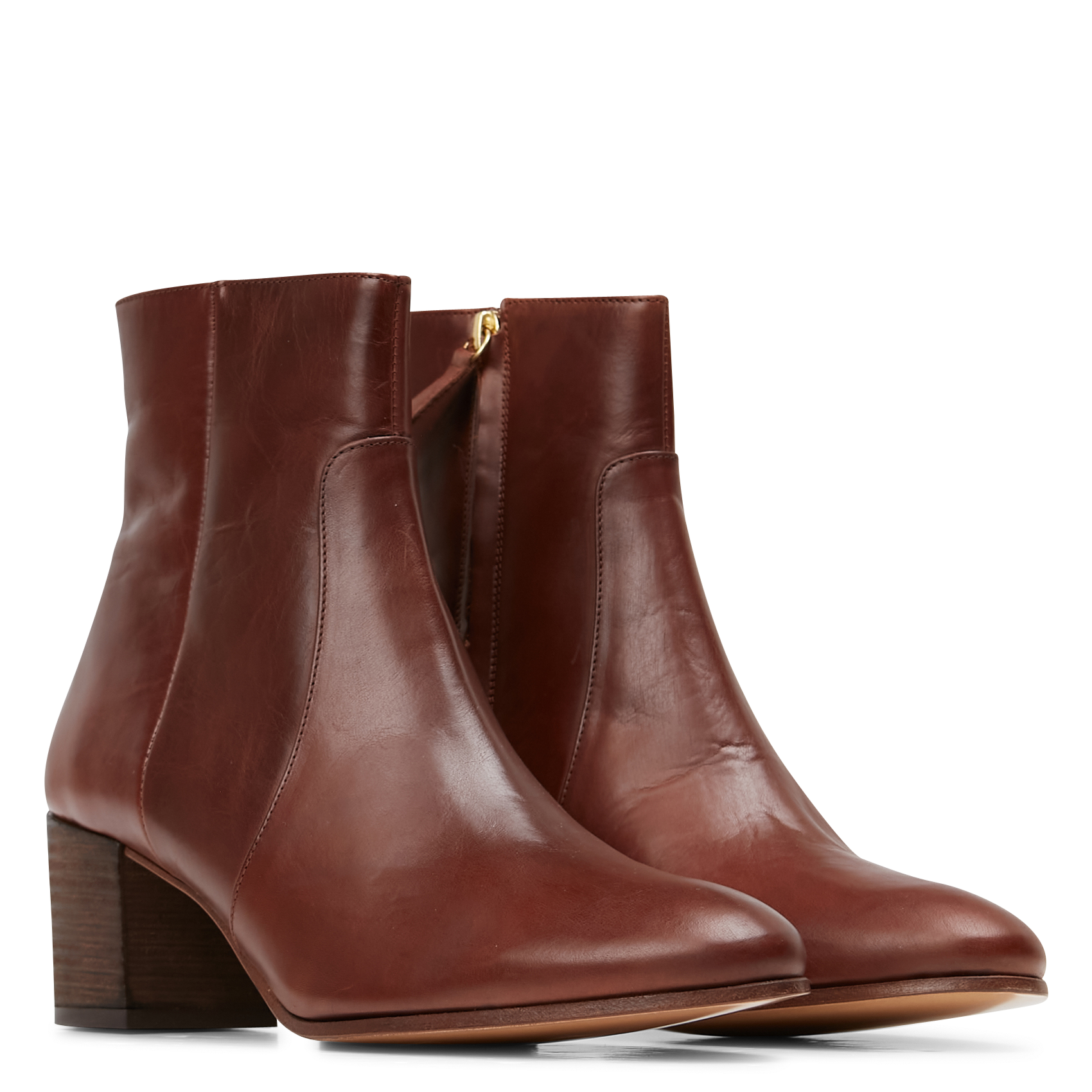 BOTTINES 298 - Bottines à talon en cuir | Marron