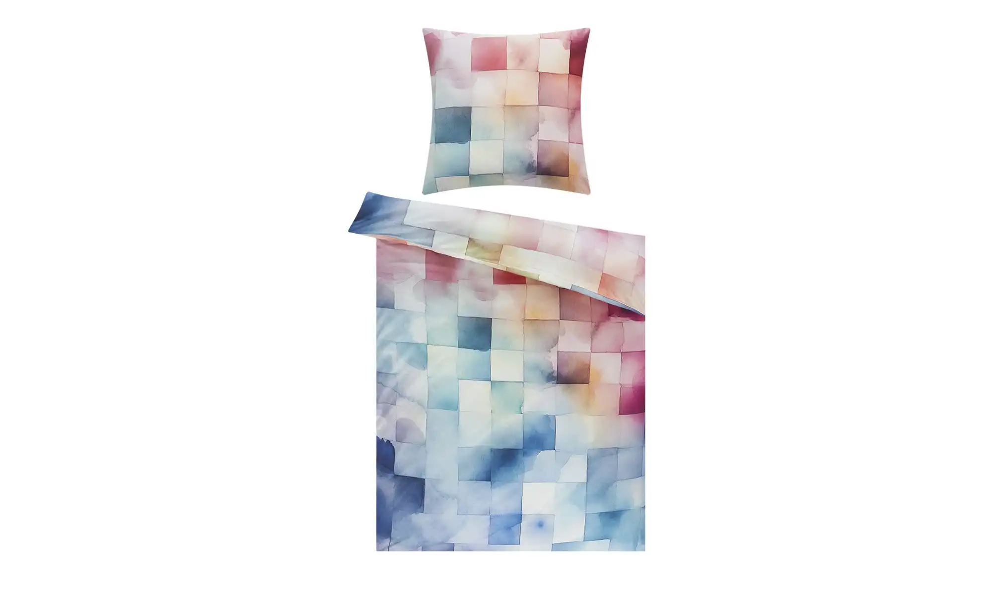 indigo Mako-Satin Bettwäsche Square