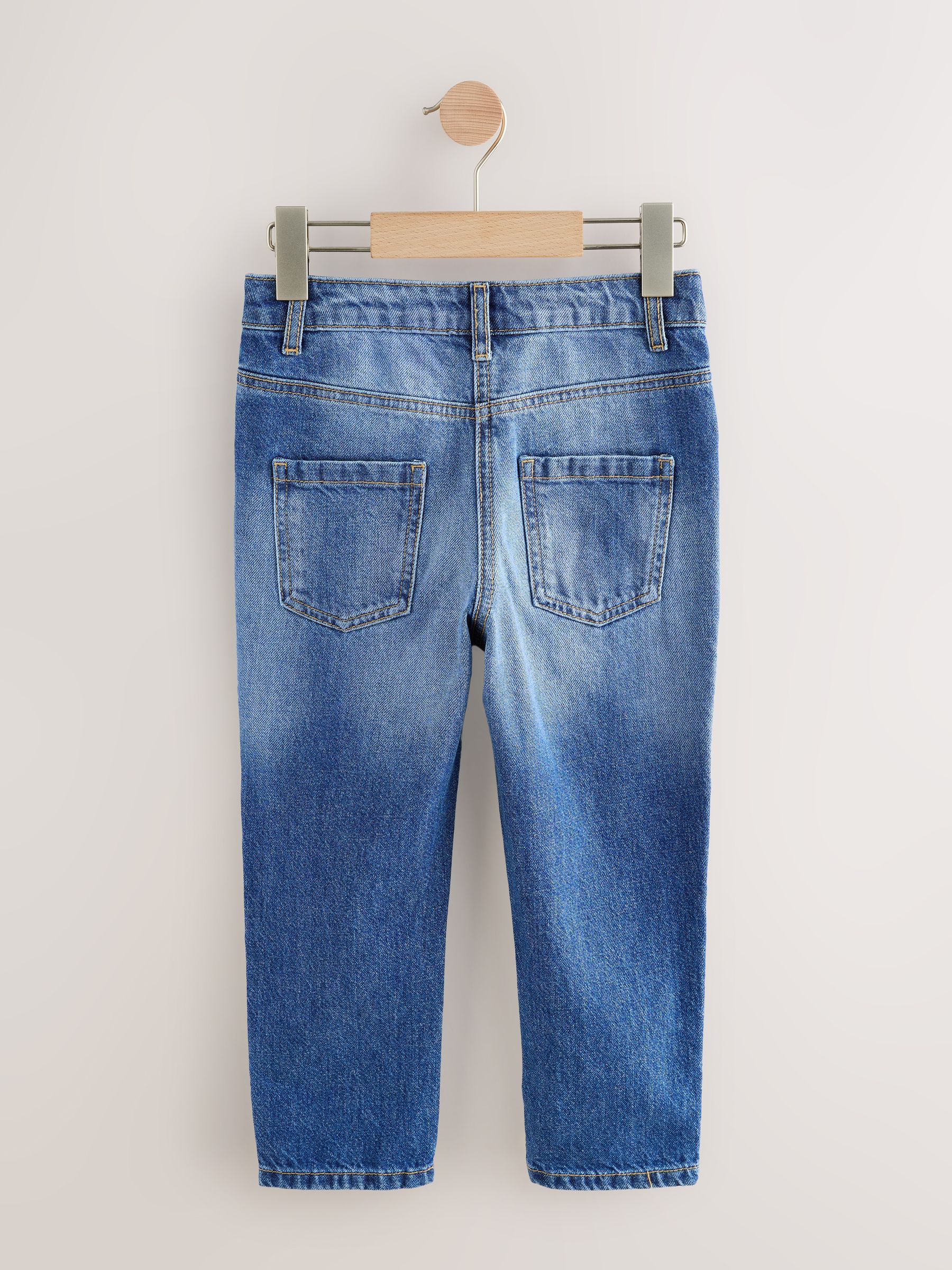 Middenblauw denim - Mom jeans korte lengte (3-16jr)