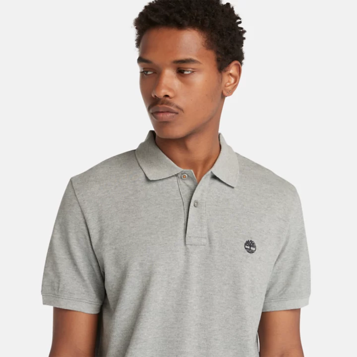 Camisa polo Millers River Pique masculina na cor cinza