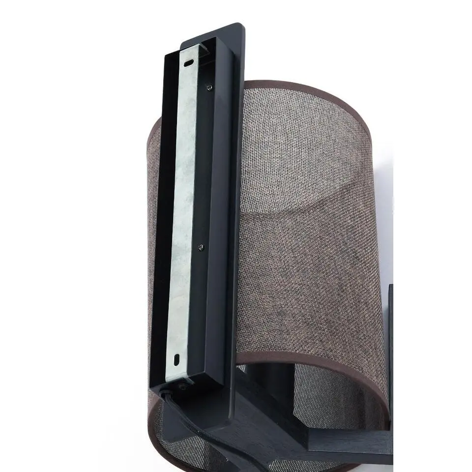 Wandlamp Litto - Mat zwart - 22x18x36cm