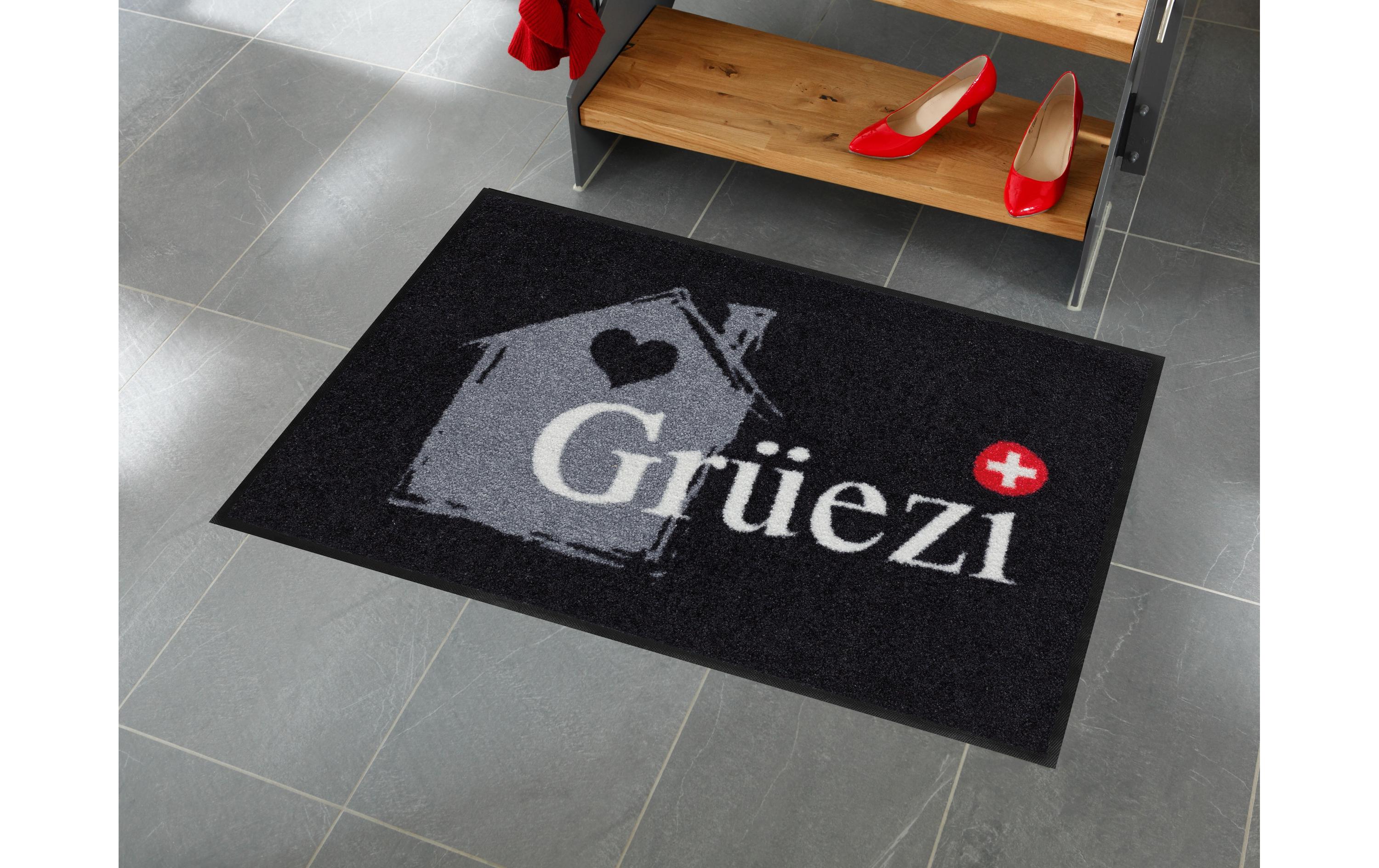 Fussmatte Grüezihaus 50 cm x 75 cmPflegeleichte und rutschfeste Schmutzfangmatte