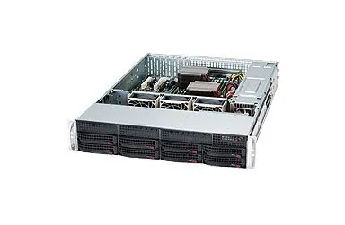 Supermicro SC825 TQC-600LPB - Rack-monterbar 2U - udvidet ATX - SATA/SAS - hot-swap 600 Watt - sort