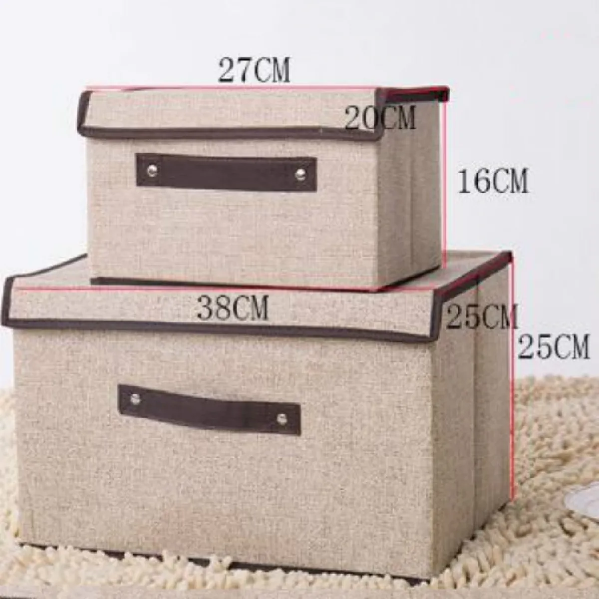 Wewoo 2 en 1 coton Cube boîte de rangement - Gris