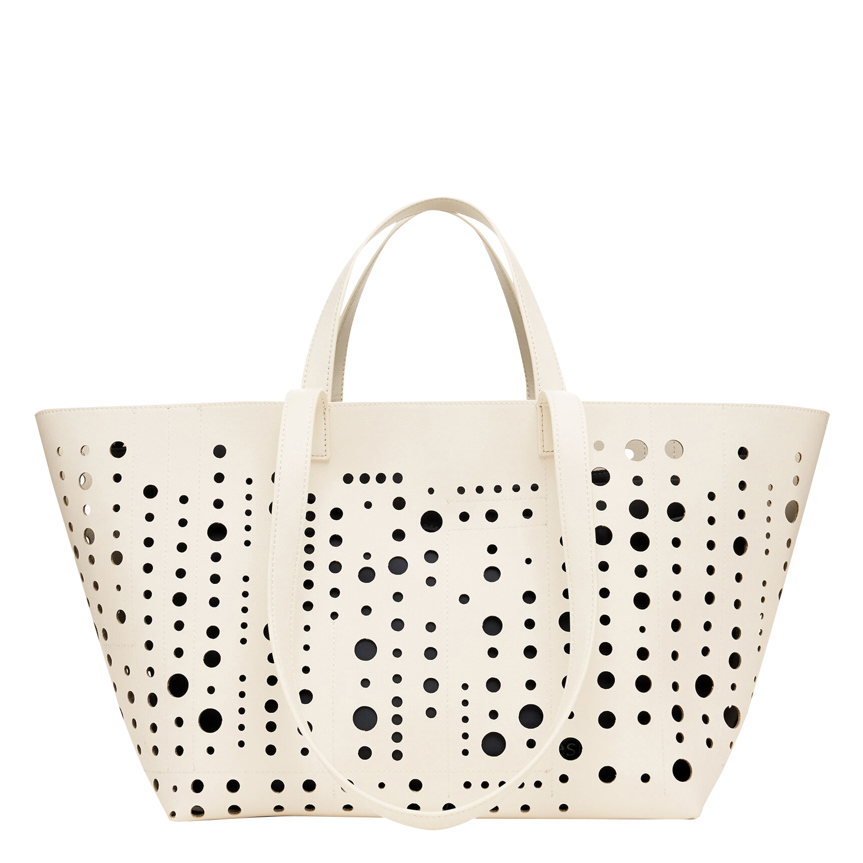 Sac shopping à motifs cercles | Blanc