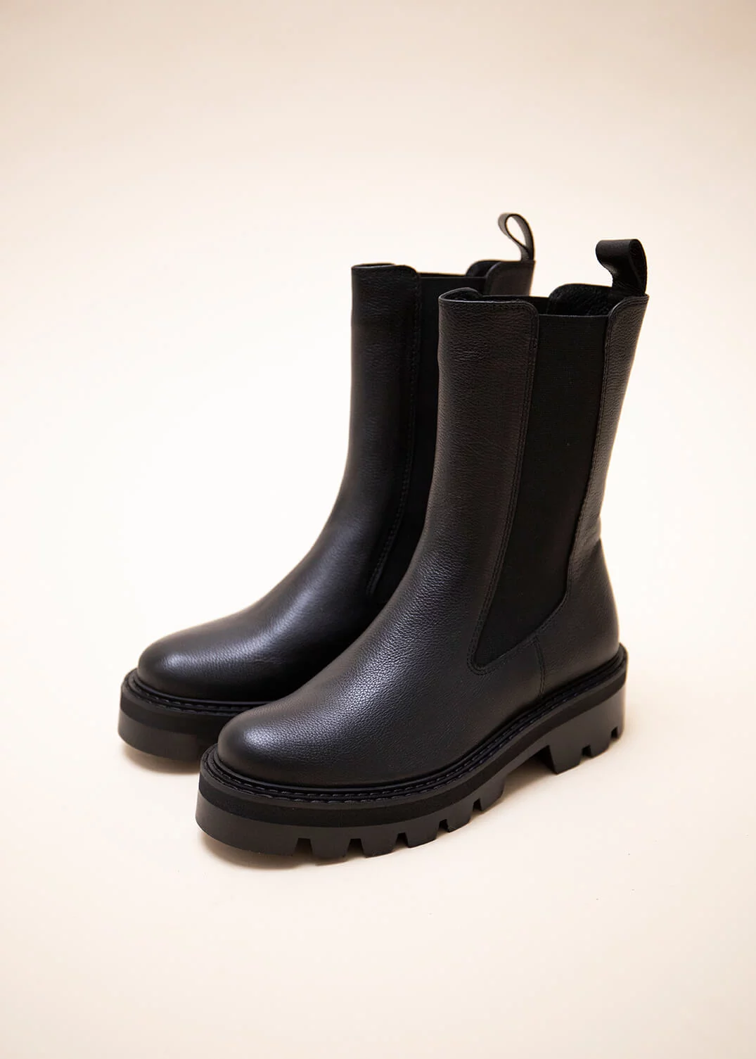 BOOTS PALOMA CUIR NOIR