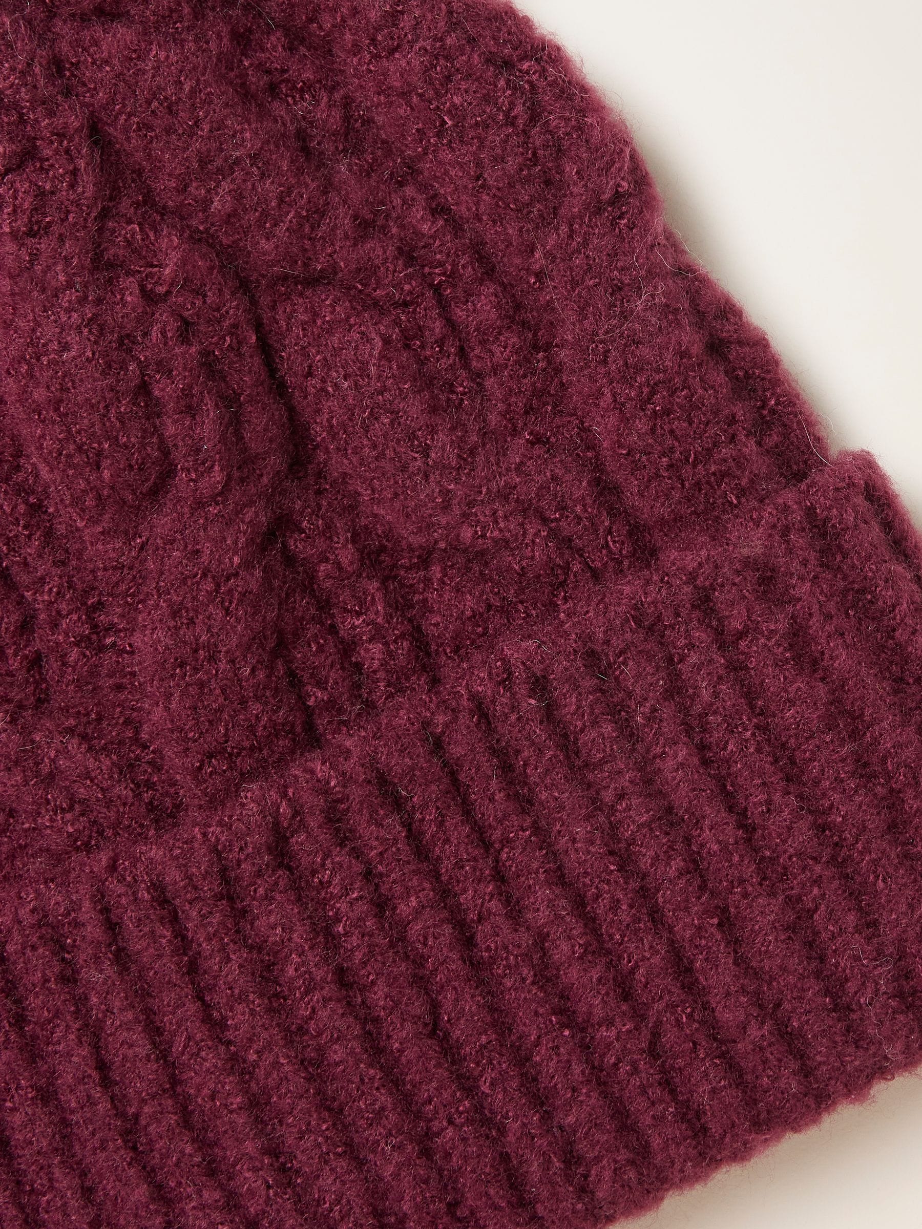 Bordeauxrood - FatFace Cable Beanie