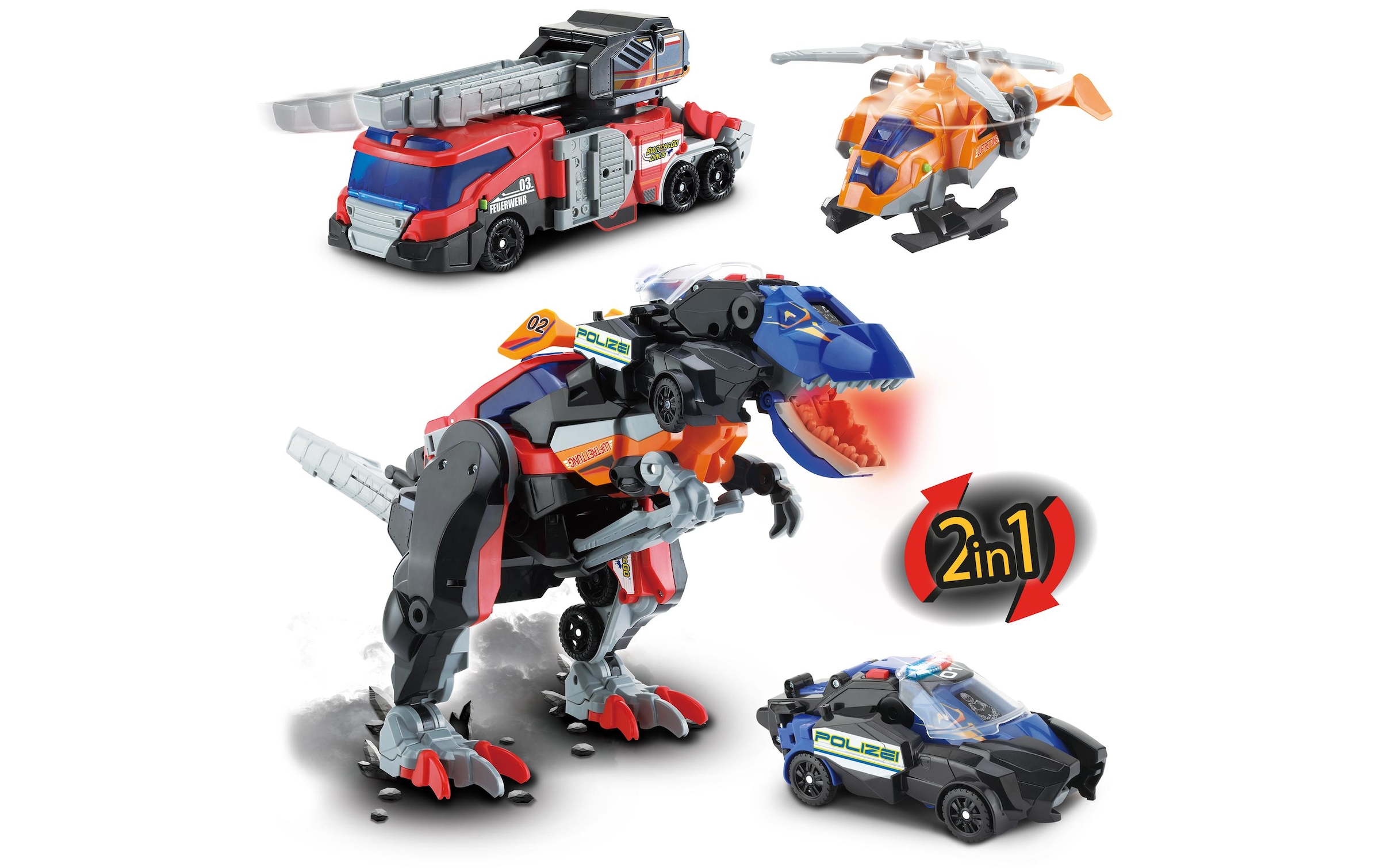 Vtech® Lernspielzeug »Switch & Go Dinos - 3-in-1 Super-T-Rex -DE-«