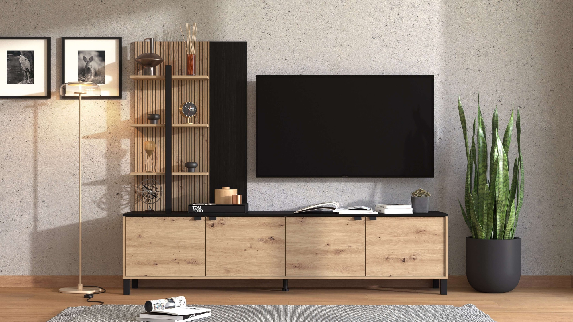 Home affaire Wohnwand »Margate inkl.TV-Board und Standregal«