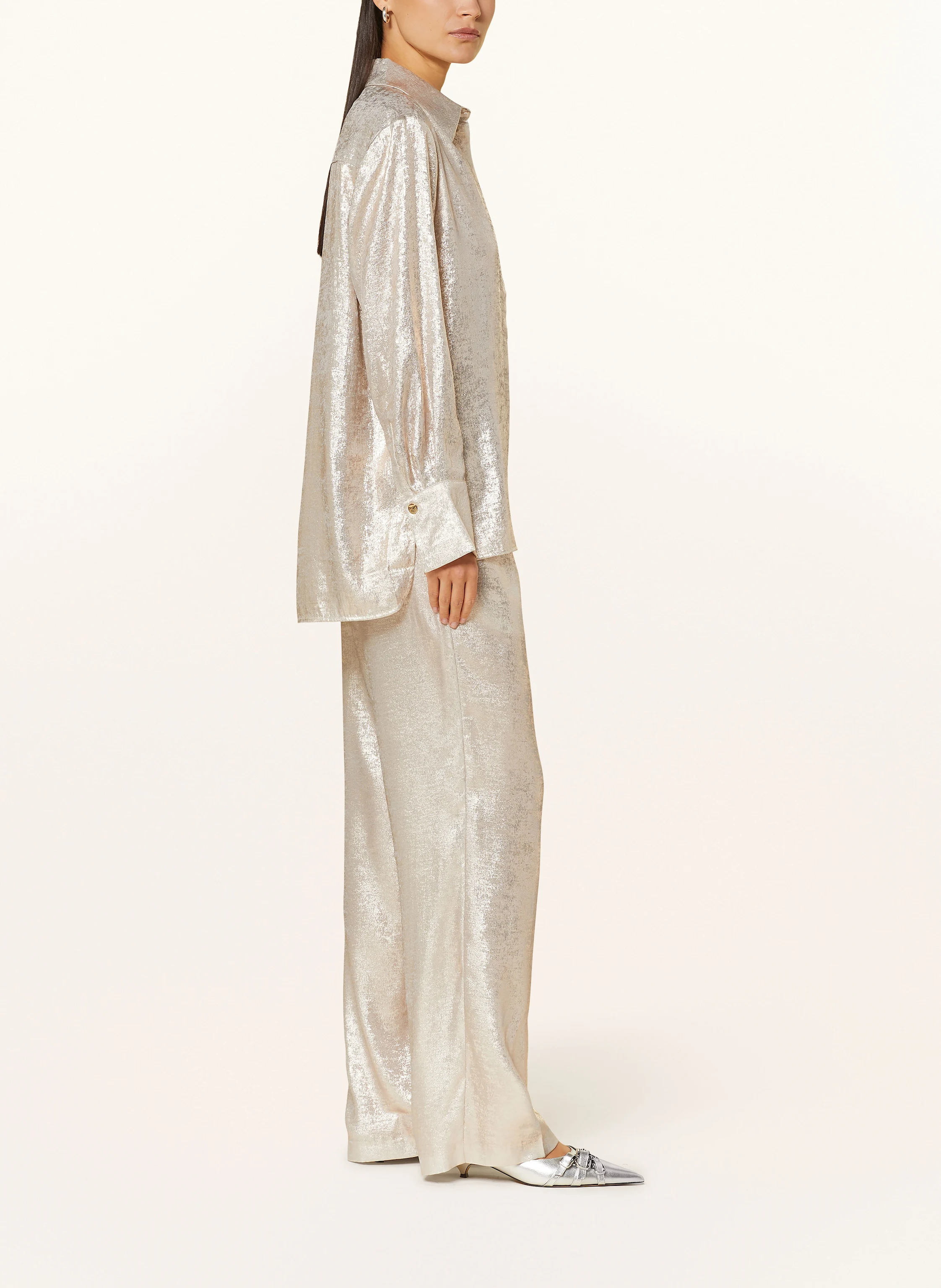 DANTE6 Marlenehose SHARM aus Jacquard mit Glitzergarn