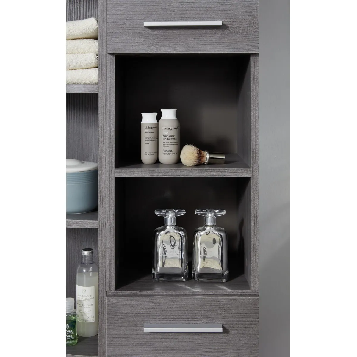 Meuble salle de bain EPIKASA Moon - Gris et Blanc