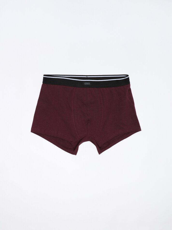 Pacote com 3 cuecas boxer lisas - Cáqui escuro
