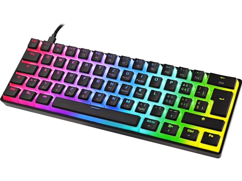 DELTACO GAM-075V2-CH Mechanische-Tastatur, RGB-Beleuchtung, Hot-Swap-Schalter