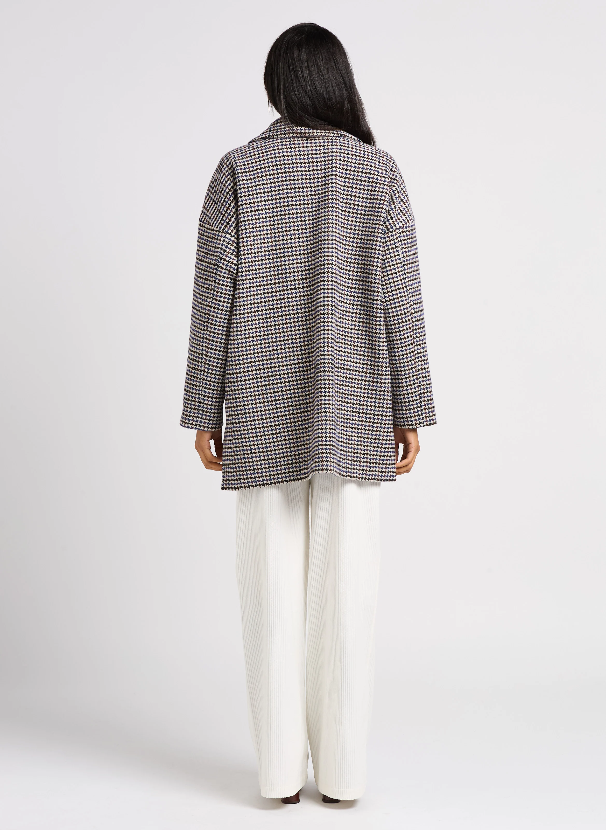 POETE - Pantalon large en velours côtelé| Blanc