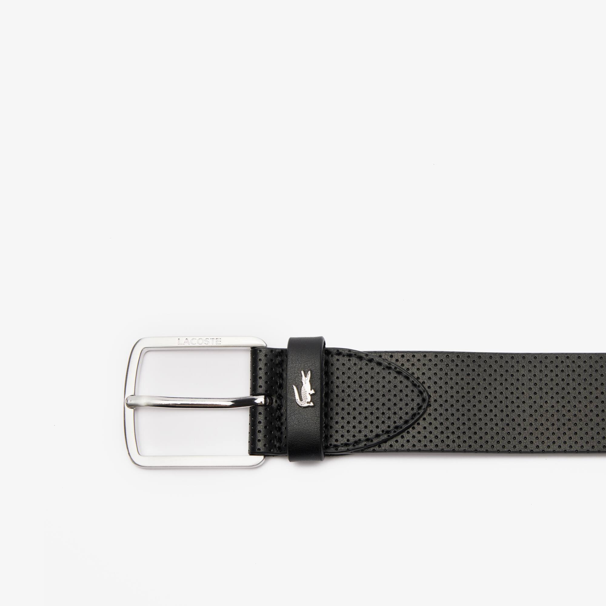 Geschenkset bestehend aus Ledergürtel und Kartenetui Gürtel - Schwarz - Lacoste - Herren
