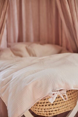 Oh, Poppy! Vega Musselin Sengesett 70x80 Sprinkelseng, Powder Pink
