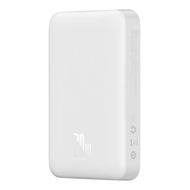 Powerbank Baseus Magnetic, 10000mAh, USB-C 20W, MagSafe (hvid)