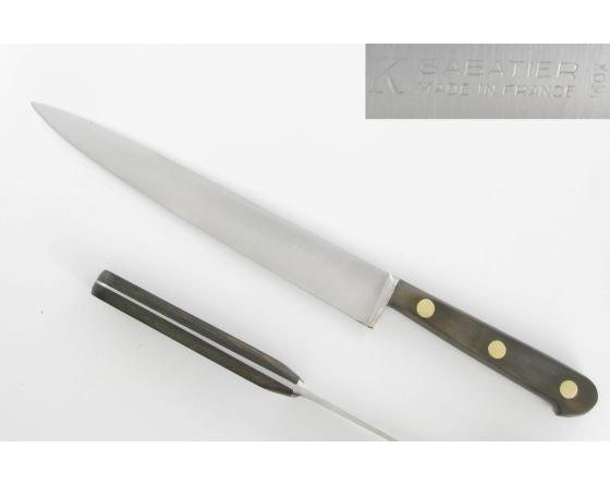Tranchelard 20 cm Canadien - INOX - Bois Noir Couteaux de cuisine professionnel