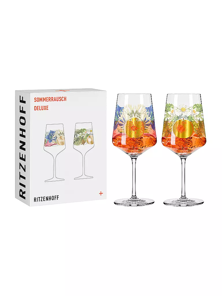 RITZENHOFF Aperitifglas 2er Set SOMMERRAUSCH APERIZZO #17 und #18 Sixto-Juan Zavala bunt